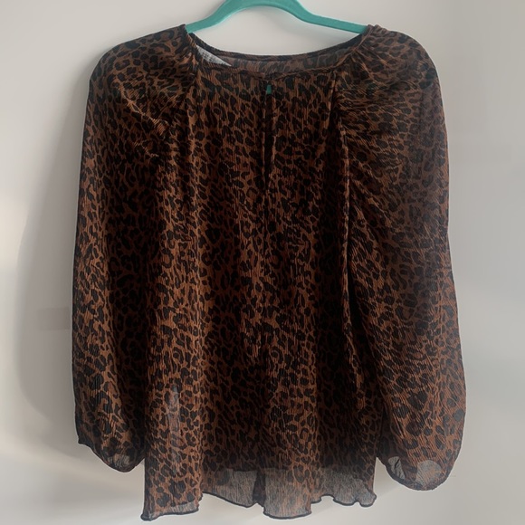 Zara sheer leopard blouse - Picture 2 of 2